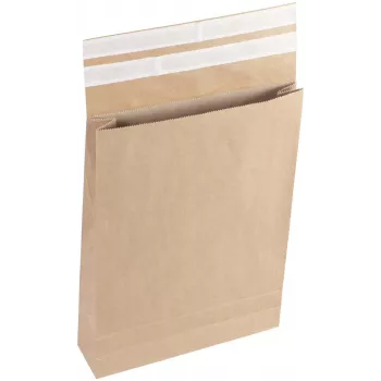 Vereinigte Papierwarenfabriken Classic vouwverzendenvelop met dubbele fixsluiting ca. DIN B4 zonder venster bruin met 7,0 cm (2FVMF000513)