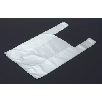Vereinigte Papierwarenfabriken 1000 T-shirt-draagtassen wit HDPE 260x120x500 mm 12 µm