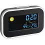 TFA 60.2015 radiografische klok met binnentemperatuur, zwart/zilver