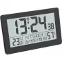 TFA Dostmann 60.2557.01 radiografische klok met binnenklimaat, groot display, zwart