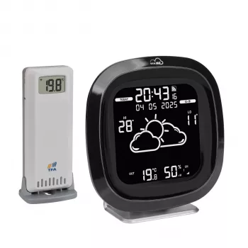 TFA TFAme 35.8102.01 WLAN weerstation met kleuren-LCD, Wi-Fi, app-bediening, professionele verwachting