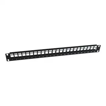 Panasonic 3SR-PATCH-24P 24-poorts patchpanel (keystone type) incl. 24 RJ45 Cat.6 UTP keystone jacks - zwart