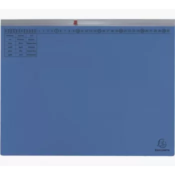 Exacompta 370207B conventionele ordner - karton - blauw - 320 g/m² - 265 x 316 mm - A4