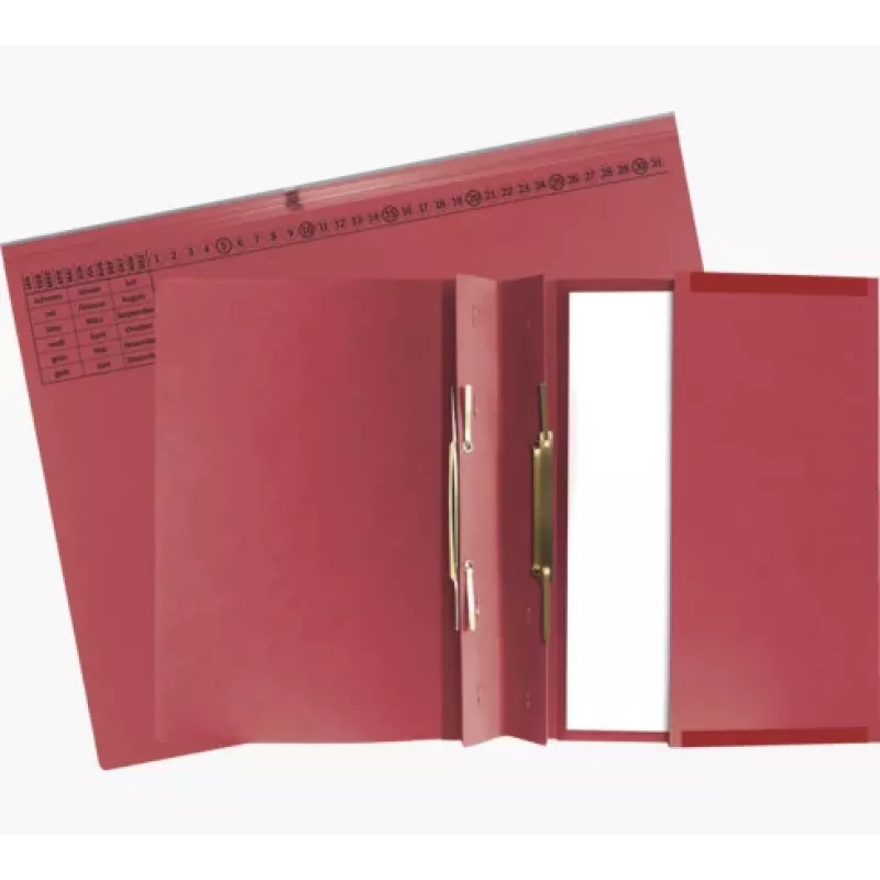 Exacompta 370403B conventionele ordner - karton - rood - 320 g/m² - 265 x 316 mm