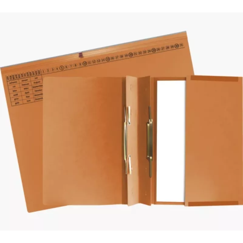 Exacompta 370409B conventionele ordner - karton - oranje - 320 g/m² - 265 mm - 316 mm