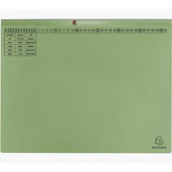 Exacompta 370425B snelbinder A4 karton groen 320 g/m² metaal bevestiging