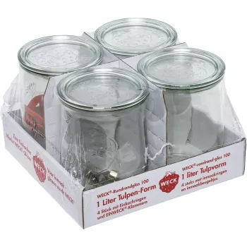 WECK ronde randpot tulp 1.0L set van 4