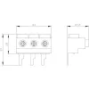 SIEMENS SIRIUS 3RV1915-5A invoerklem, 3-polig, schroefaansluiting, 690 V, IP20