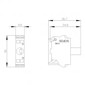 Siemens SIRIUS ACT LED-module met geïntegreerde LED AC/DC 24V wit