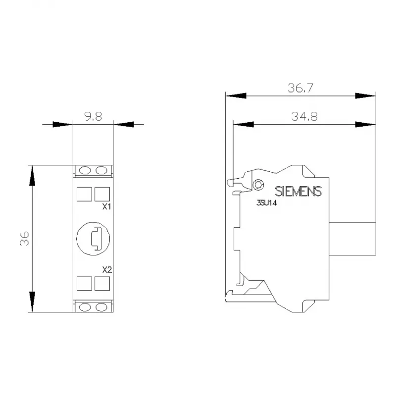 Siemens SIRIUS ACT LED-module met geïntegreerde LED AC/DC 24V wit