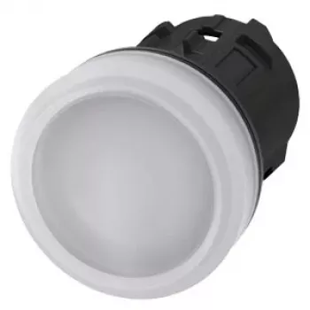Siemens SIRIUS ACT 3SU1001-6AA60-0AA0 signaallamp, witte lens, 24V LED, 22mm rond, schroefaansluiting
