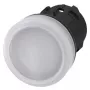 Siemens SIRIUS ACT 3SU1001-6AA60-0AA0 signaallamp, witte lens, 24V LED, 22mm rond, schroefaansluiting