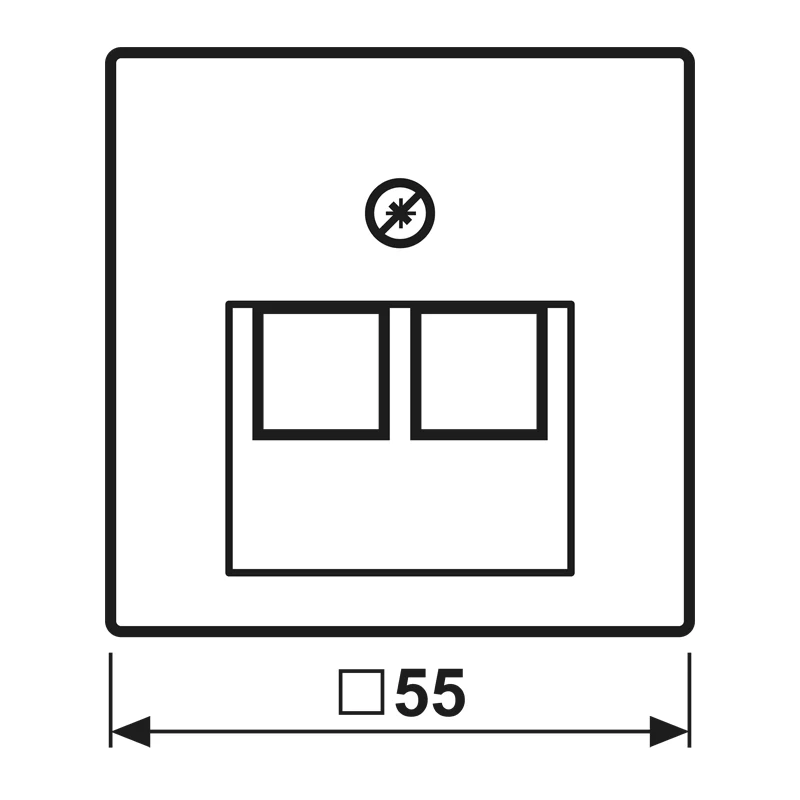 JUNG A 569-2 BFPLUA afdekking voor UAE/IAE-aansluitdoos, thermoplast, ivoor