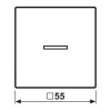 JUNG A 101 KO5 WW wip 1-voudig F10 met lichtgeleider, duroplast, serie A, alpine wit