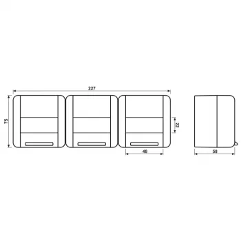 JUNG SCHUKO-stopcontact 3-voudig 16A 250V 8230 NAW alpine white