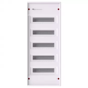 Striebel & John AK serie opbouwverdeler 60 PLE 5 rijen zonder deur IP65 IK08 lichtgrijs RAL 7035