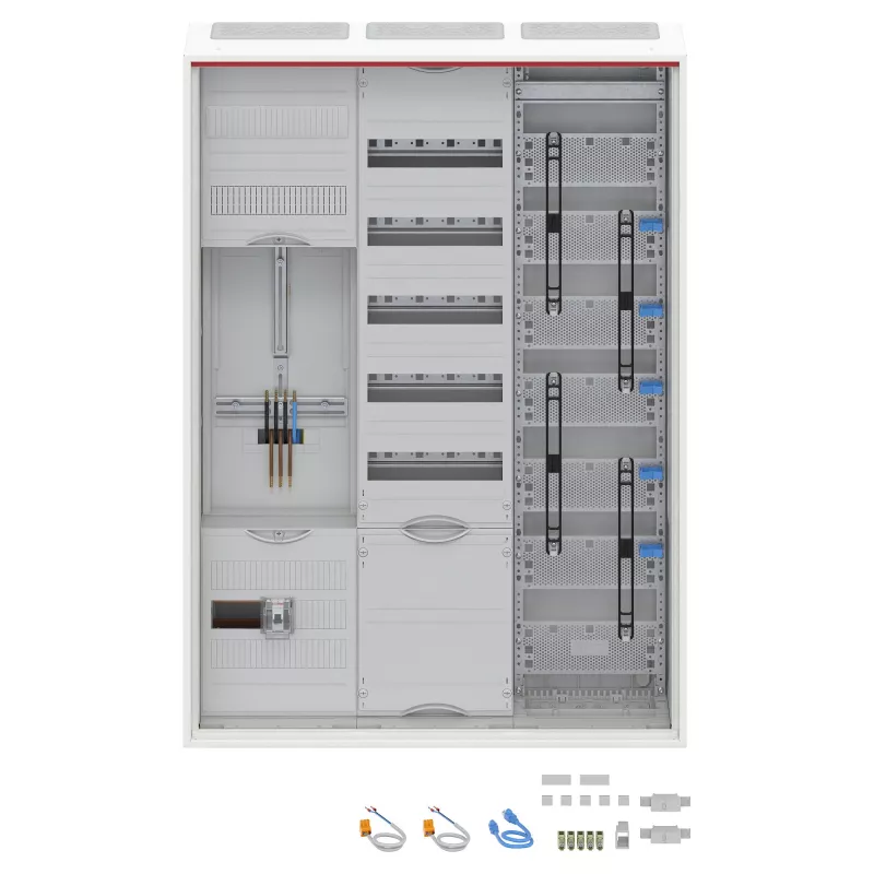 Striebel & John DA37CD compleetverdeler, opbouw, IP44, 1 meterplaats, 7 verdeelvelden, wit