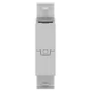 Striebel & John ZED45U RJ45 dubbel stopcontactmodule, Cat.6, ongeïsoleerd, zuiverwit