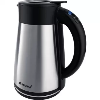 Steba WK 31 Thermo draadloze waterkoker met thermoskan, 1,7 L, 2200 W, zilver/zwart