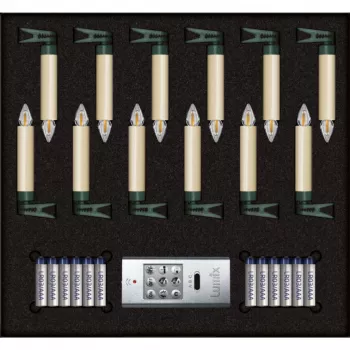 Krinner Superlight Bavaria Mini Flame 12-delige set ivoor