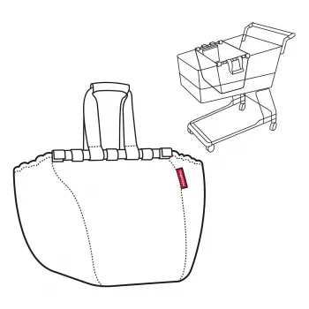 Reisenthel Easyshoppingbag zwart - 30L boodschappentas met trolleybevestiging