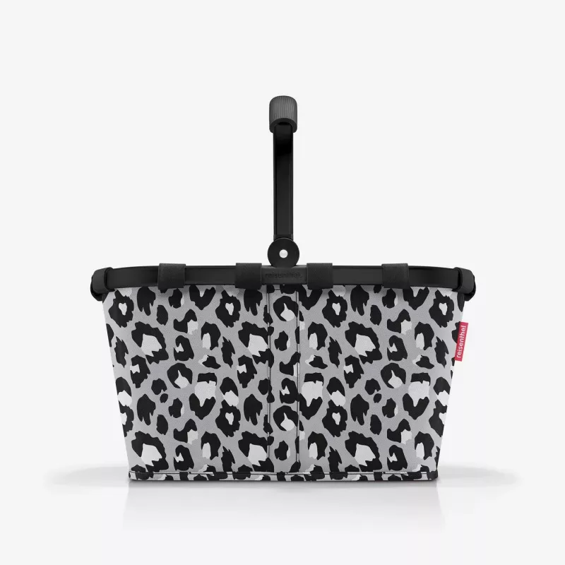 Reisenthel Carrybag Frame Leo Nero boodschappenmand 22L zwart luipaard