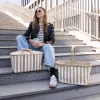 Reisenthel Carrybag Summerstripes Coffee boodschappenmand 22L