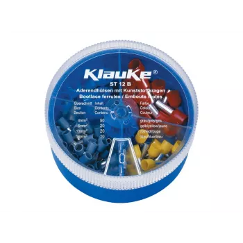 KLAUKE geïsoleerde adereindhulzen assortiment 4-16 mm², 275 stuks, DIN 46228 deel 4