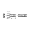 Klauke 720V volledig geïsoleerde platstekkerhuls 6,3 mm x 0,8 mm rood 1 stuk