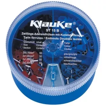 Klauke adereindhulzen-assortiment 1000 stuks 0,5-2,5 mm²