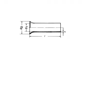 Klauke 7612V adereindhuls, 10 mm², 12 mm, vertind koper