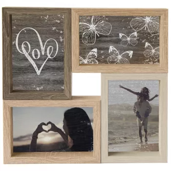 NIELSEN DESIGN Nielsen Collage Mixed Colours 4 4x10x15 Houten Gal. bont 8999348