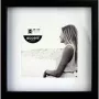 NIELSEN DESIGN Nielsen Aura Black 20x20 Wood fotolijst met passe-partout