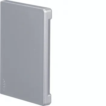 HAGER eindstuk halogeenvrij BR 65x100mm afdekbreedte 80mm gelakt aluminium (BR651006LAN)