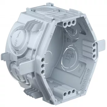 Kaiser Elektro UP1 Fix inbouw toesteldoos 1055-06 met klemribben, 4 schroefkoepels, 60x46 mm