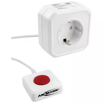 ANSMANN 1260-0002 energiebesparend stopcontact wit Schuko-stekker 1 stuk