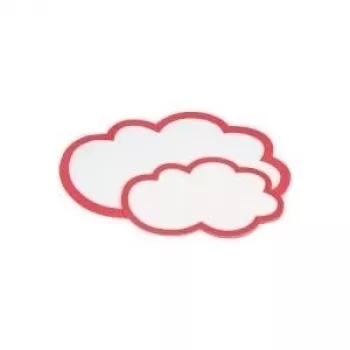 HOLTZ OFFICE SUPPORT magnetoplan moderatiekaarten Cloud Large, 620 x 370 mm, wit/rood (111152004)
