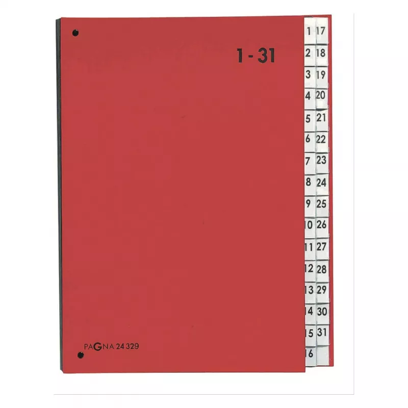 PAGNA bureau-organizer 32 vakken - A4 - karton - rood - staand formaat - 340 mm - 40 mm