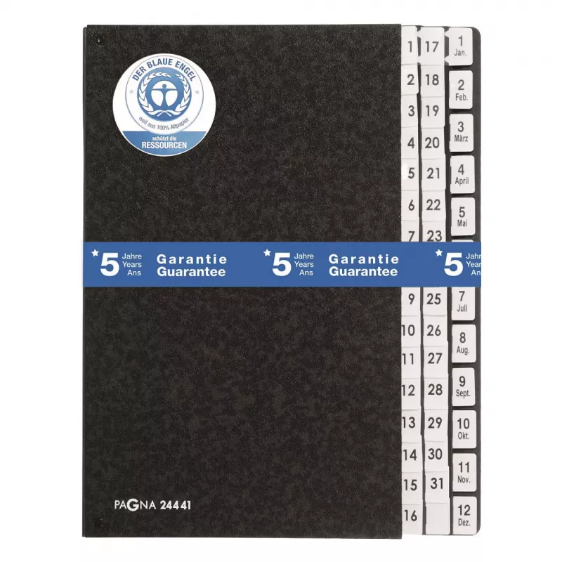 PAGNA Classic 44-vaks bureau-organizer - A4 - zwart - staand formaat - 265 x 55 x 340 mm