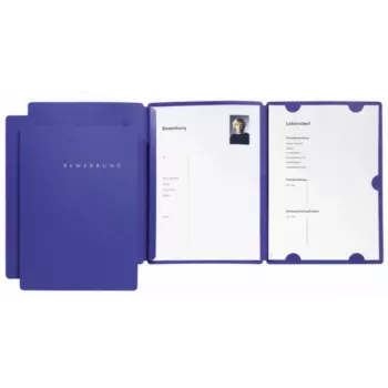 PAGNA presentatiemap A4 karton blauw staand formaat 3-pack