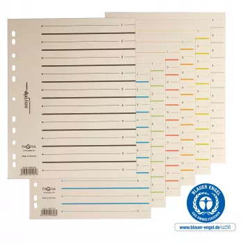 PAGNA tabbladen A4 karton beige 100 stuks ongeperforeerd 180 g/m² 44063-09