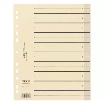 PAGNA tabbladen A4 karton beige 100 stuks ongeperforeerd 180 g/m² 44063-09