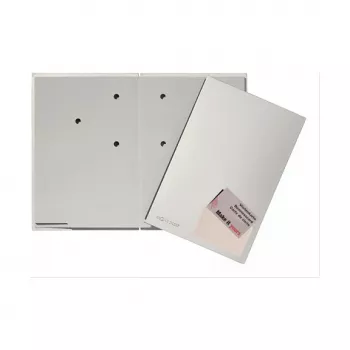 PAGNA Signatur hefboomordner A4 grijs 80 mm rug 600 vel capaciteit met visitekaartvak