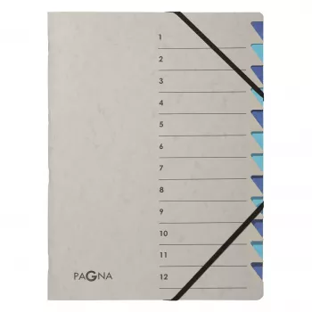 PAGNA verzamelmap A4 karton blauw/grijs 240x320 mm rug 4 mm 44312-02