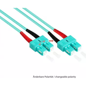 GoodConnections glasvezel-patchkabel duplex OM3 multimode 50/125 SC/SC 15m aqua LSZH