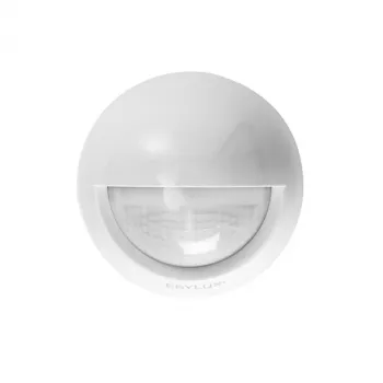 ESYLUX MD-W200i passief-infrarood (PIR) bewegingsmelder, muurmontage, wit, IP55, 12 m detectiebereik, 2000 lux, 2,5 m montagehoogte