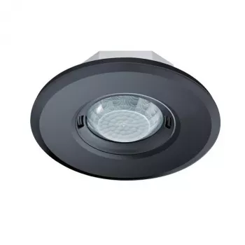ESYLUX MD-FLAT 360i/8 ROUND BLACK plafond-PIR-bewegingsmelder 360° 8m aanwezigheid 24m beweging