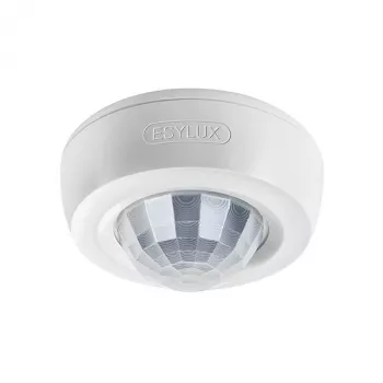 ESYLUX plafond-aanwezigheidsmelder 360° opbouw Ø24m nuldrempelschakeling met afstandsbediening PD