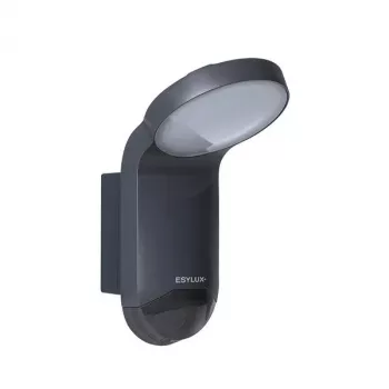 ESYLUX WILMA WL 100 OP LED-buitenstraler 1000lm 4000K IP65 grafiet met PIR-bewegingsmelder