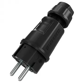 Mennekes SCHUKO-stekker zwart 2P+PE IP54 (152072)